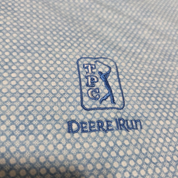 Johnny-O TPC Deere Run Golf Polo Shirt XL Blue Performance Stretch - Picture 3 of 9